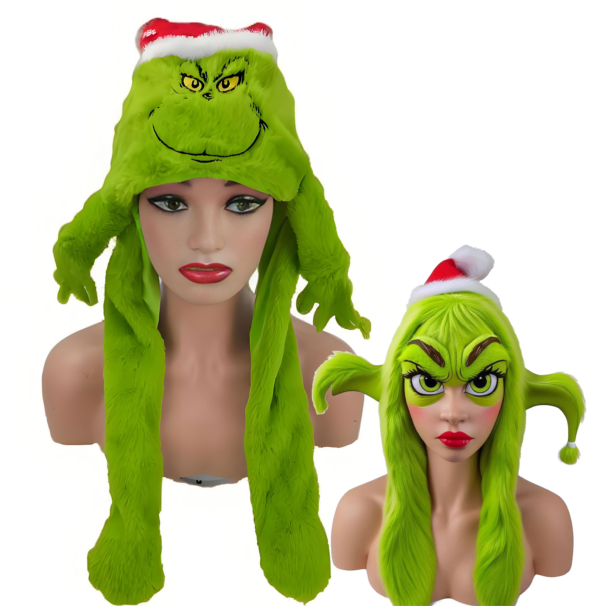 Plush Grincese Hat Cap Scarf C – Santa Hat Plush Bewertung und Preis