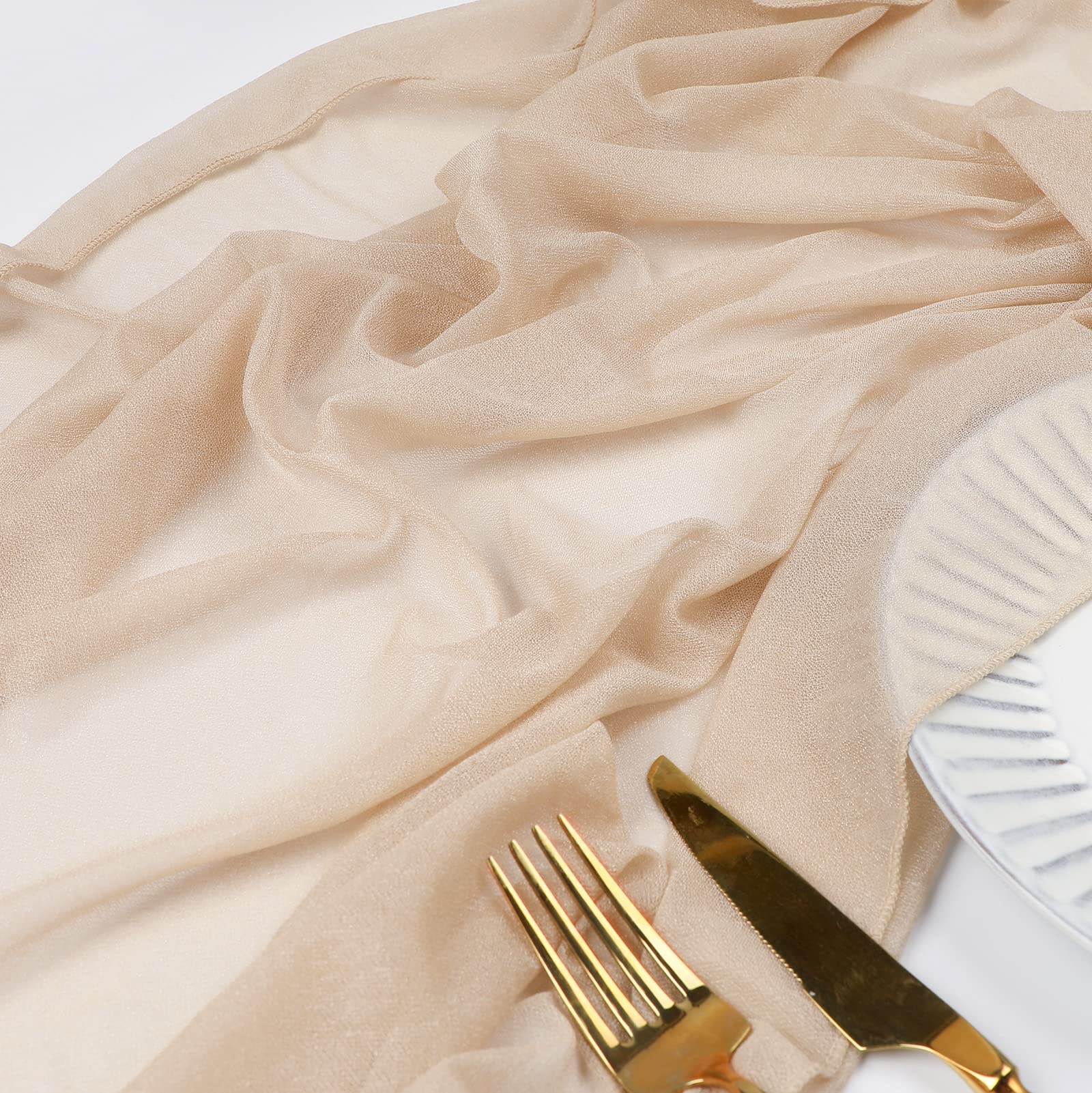 Beige Table Runner Chiffon Tab – Christmas Table Runner Bewertung und Preis