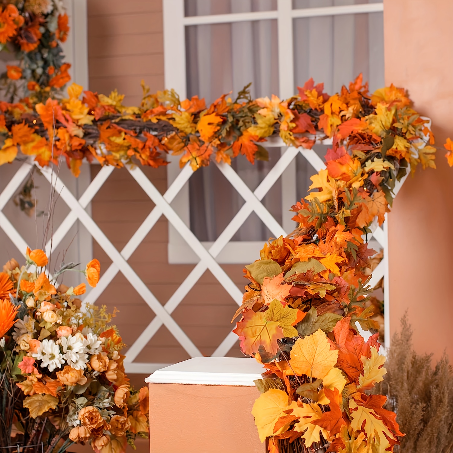 100CM Autumn Artificial Maple  – Christmas Wreath Fake Bewertung und Preis