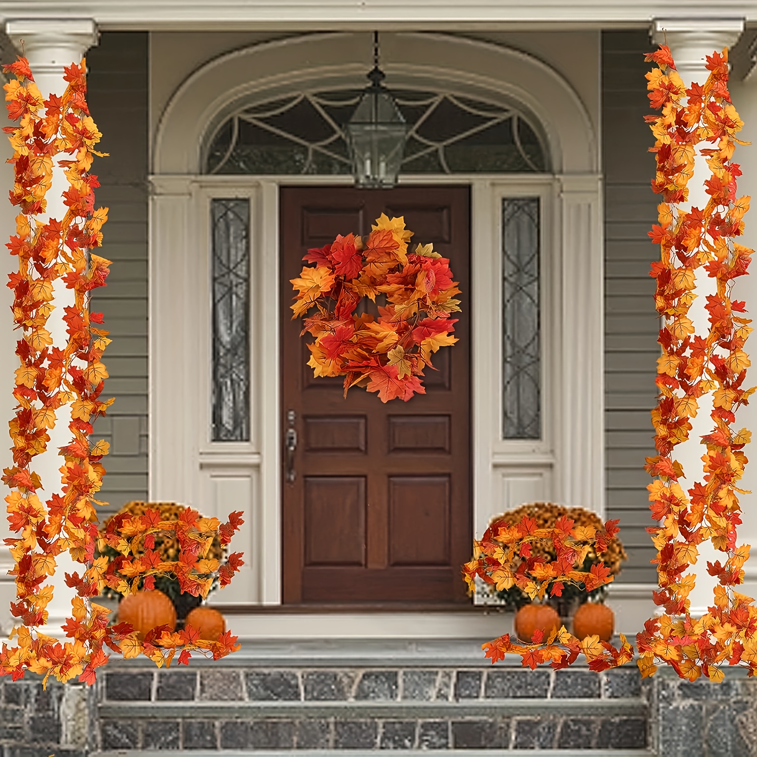 100CM Autumn Artificial Maple  – Christmas Wreath Fake Bewertung und Preis