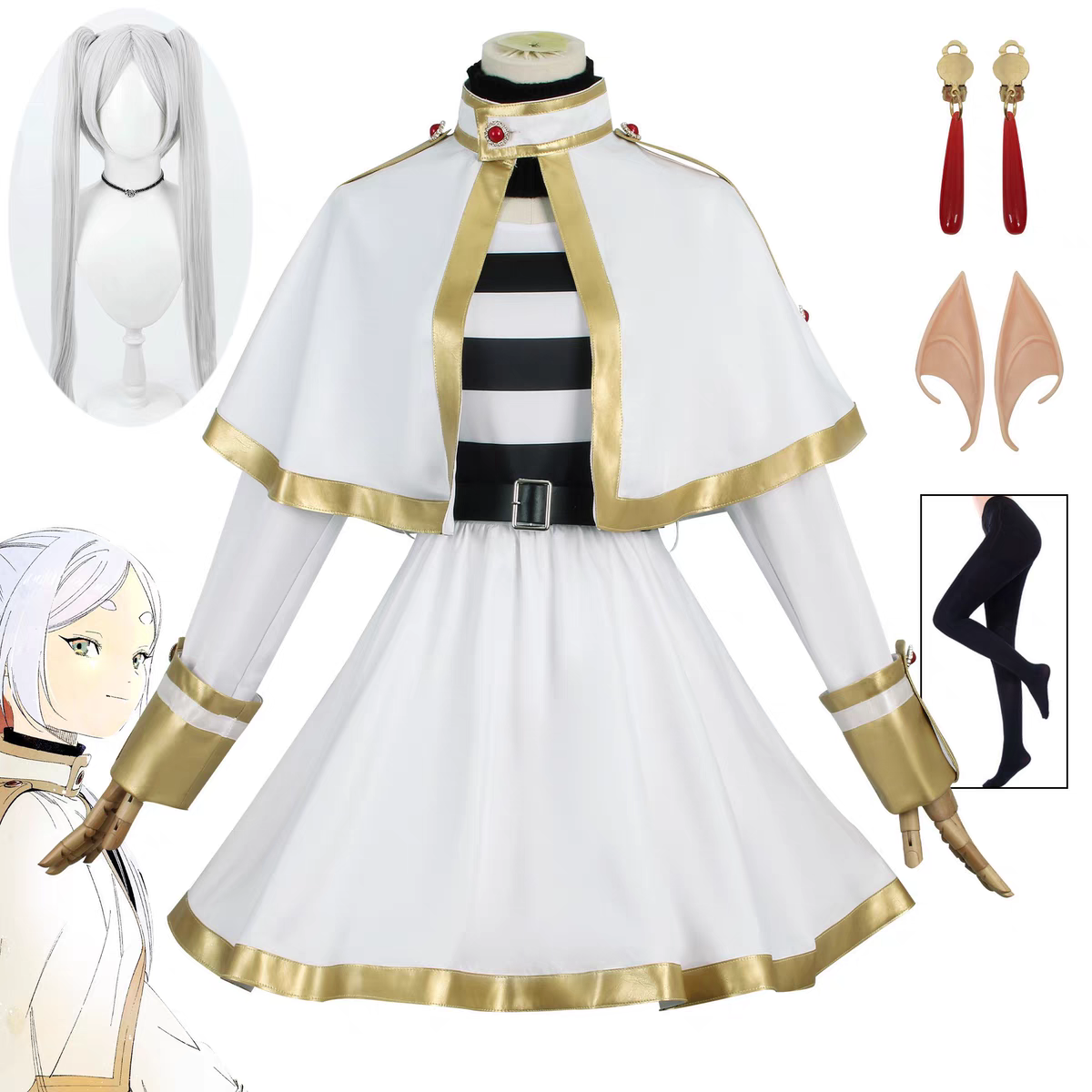 Sousou No Frieren Anime Cospla – Elf Costume Christmas Bewertung und Preis