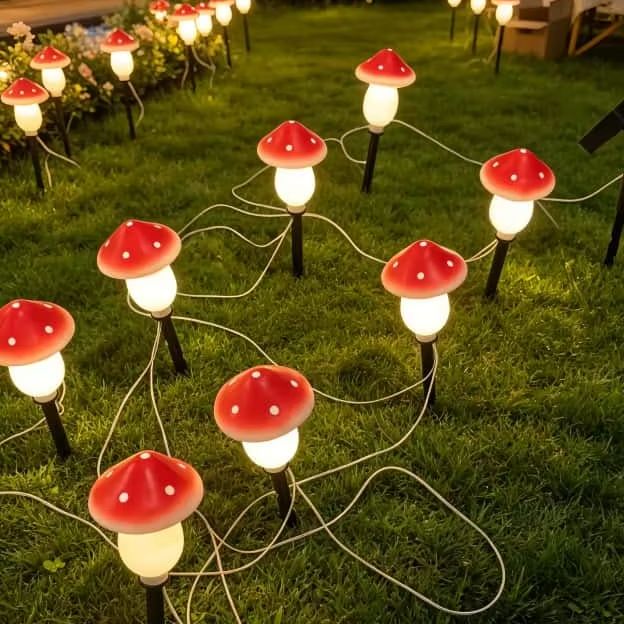 Solar Mushroom String Lights W – Christmas Lights Outdoor Bewertung und Preis