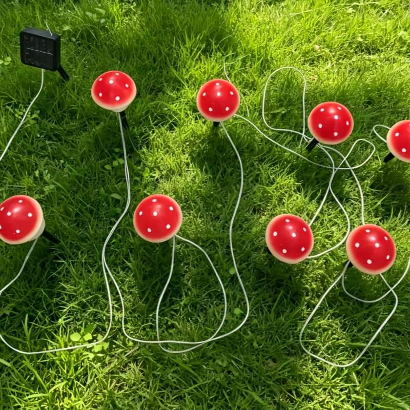 Solar Mushroom String Lights W – Christmas Lights Outdoor Bewertung und Preis