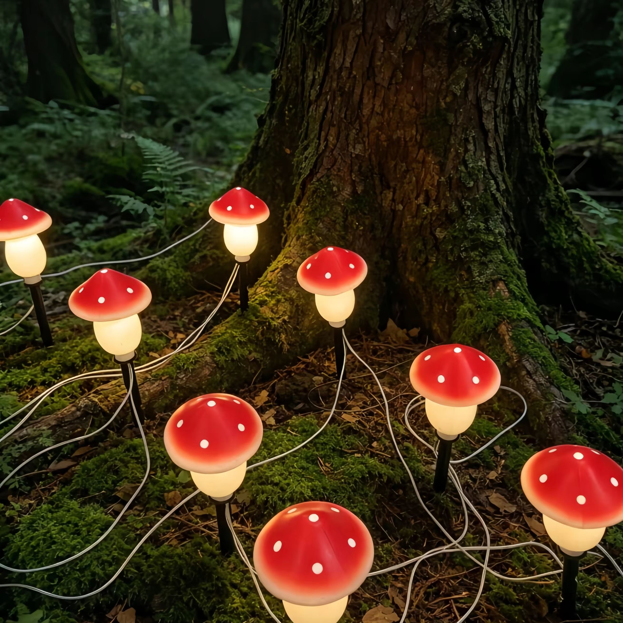 Solar Mushroom String Lights W – Christmas Lights Outdoor Bewertung und Preis