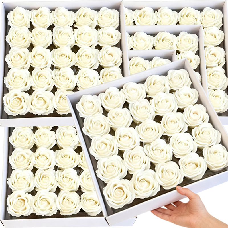 5/10Pcs Artificial Rose Soap F – Christmas Wreath Fake Bewertung und Preis