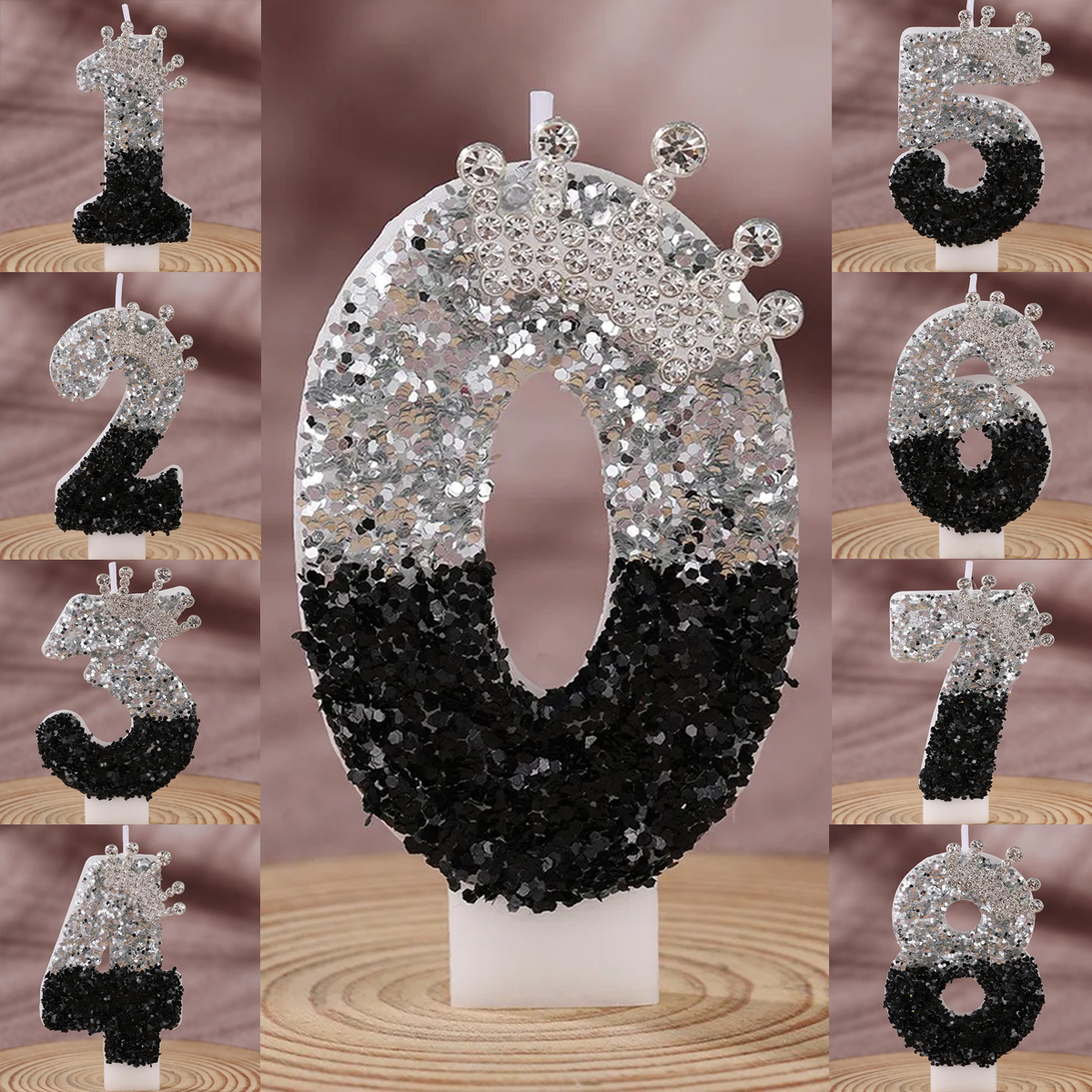 Black Silver Gradient Crown Ha – Holiday Candle Set Bewertung und Preis