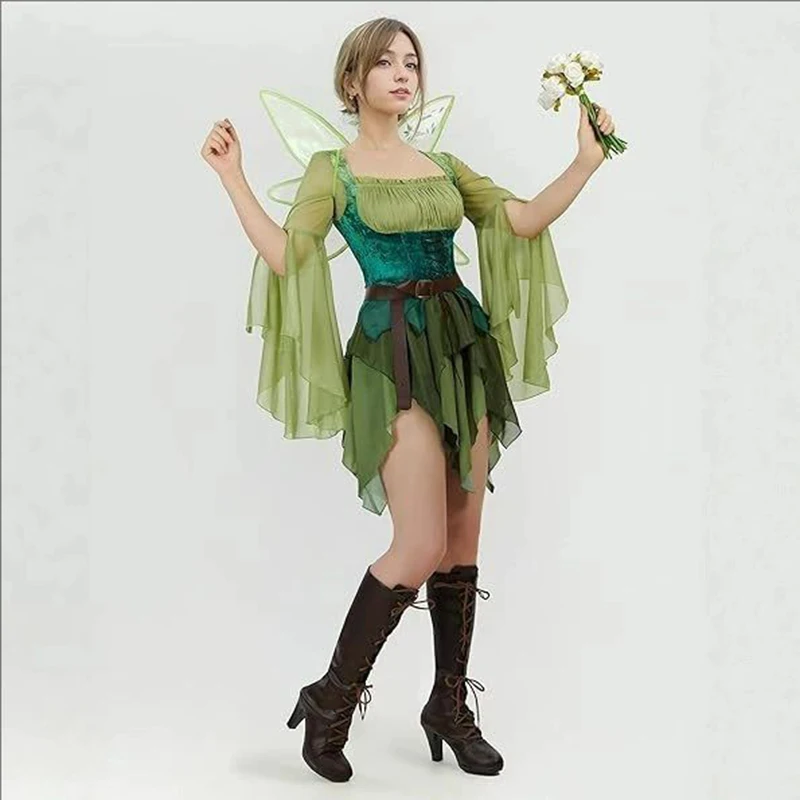 Women's Elf Medieval Green Fai – Elf Costume Christmas Bewertung und Preis