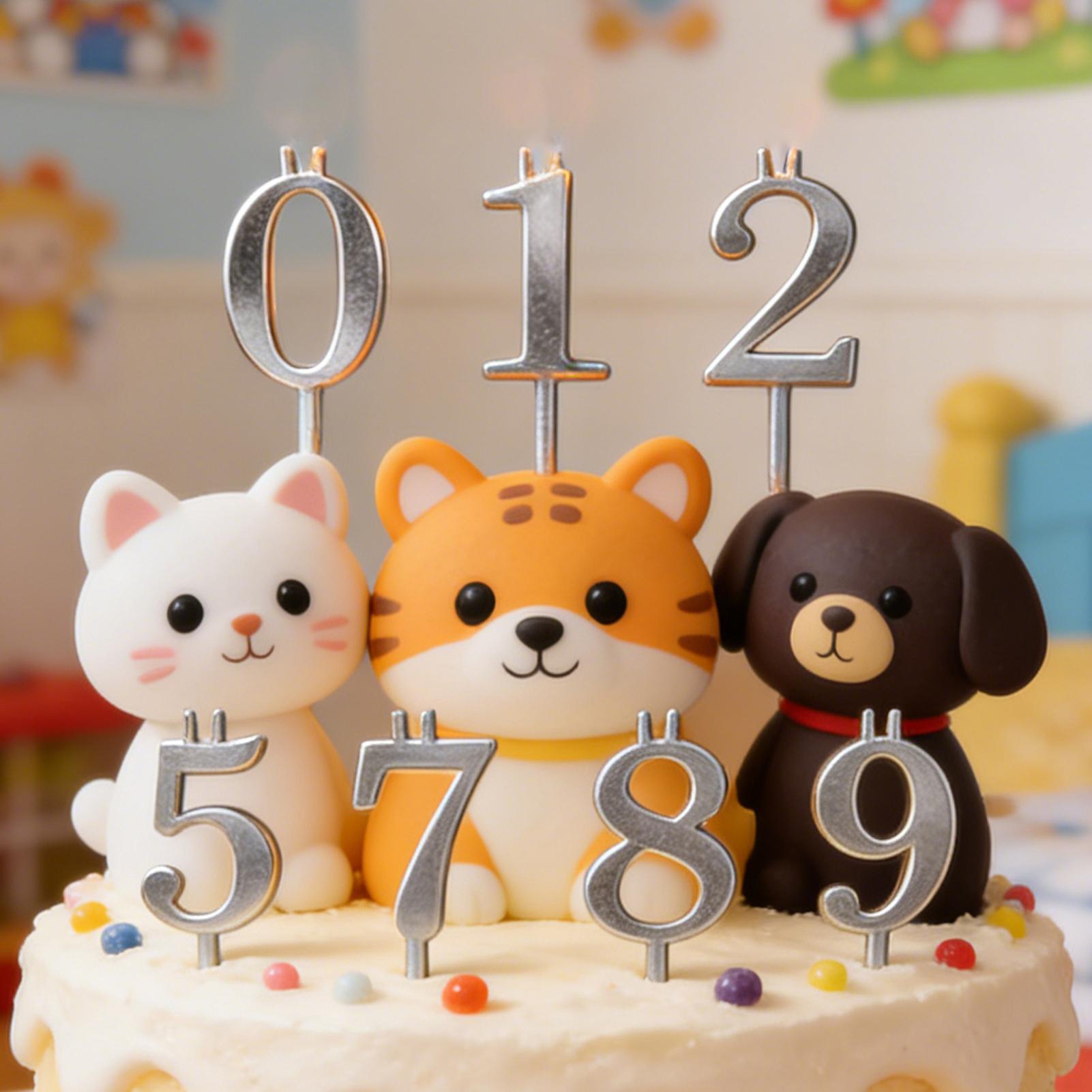 10pcs 0-9 Number Cake Toppers  – Holiday Candle Set Bewertung und Preis